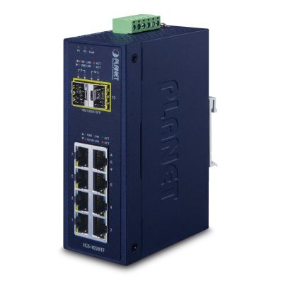 Planet IGS-1020TF łącza sieciowe Nie zarządzany Gigabit Ethernet (10/100/1000) Czarny