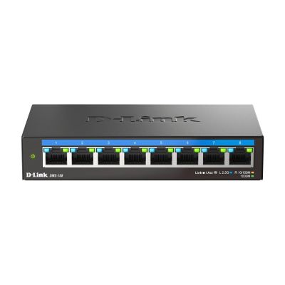 2. 8-portowy wielogigabitowy przełącznik biurkowy D-Link 2.5G - niezarządzany - L2 - 2.5G Ethernet (100/1000/2500)