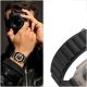 5. Pasek Tech-Protect Nylon Pro na Apple Watch 4 / 5 / 6 / 7 / 8 / 9 / SE / Ultra 1 / 2 (42/44/45/49 mm) - czarno-pomarańczowy