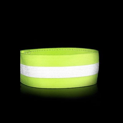 3. Opaska odblaskowa na ramię rower do biegania rzep 4cm żółty