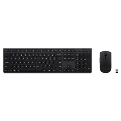 6. Lenovo Professional Bezprzewodowa ładowalna klawiatura i mysz combo | Zestaw klawiatury i myszy | Bezprzewodowy | Mysz w zestawie | Angielski (USA) | Łączność Bluetooth | Szary