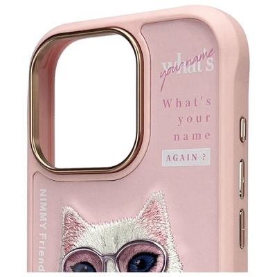 3. Etui Nimmy Cool&Cute 2.0 Cat na iPhone 16 Pro - różowe