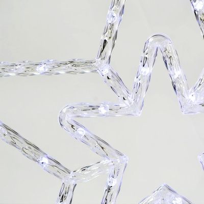 3. GWIAZDA DEKORACYJNA Z PODŚWIETLENIEM 40LED 35CM BIAŁA