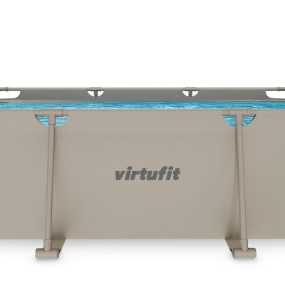 9. VIRTUFIT PROSTOKĄTNY BASEN 300 x 210 CM Z POMPĄ FILTRUJĄCĄ BEŻOWY