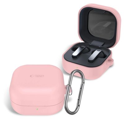 3. Etui Tech-Protect Silicone Hook na Samsung Galaxy Buds 4 / 4 Pro - różowe