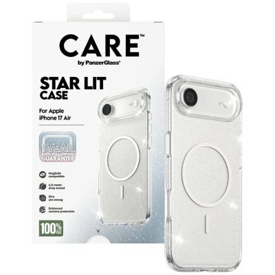 4. Etui CARE by PanzerGlass Flagship Urban Explorer w. White MagSafe na iPhone Air - przezroczysto-brokatowe