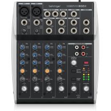 Behringer 802S - 8-kanałowy kompaktowy mikser analogowy z interfejsem USB zaprojektowany specjalnie do obsługi podcastów, streamowania oraz nagrywania w domu