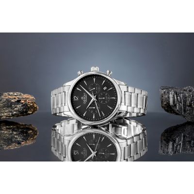 5. Zegarek Męski Giewont Chronograph Sapphire Srebrny GW6310-B2