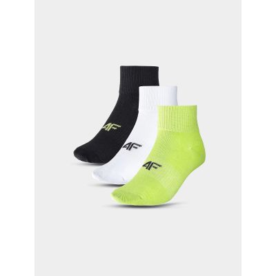 Skarpetki casual za kostkę (3-pack) chłopięce 4F Junior 4FJWMM00USOCU330-91S