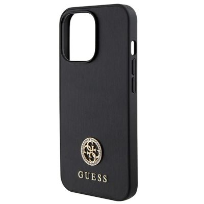 6. Etui Guess Strass Metal Logo na iPhone 13 Pro 6.1" - czarne