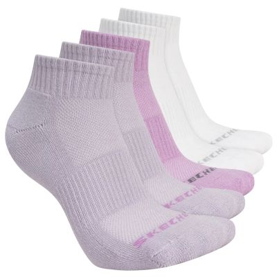 3. Skechers 5pk Unisex 1/2 Terry Qtr Crew S602095-501 Fioletowe 35-38