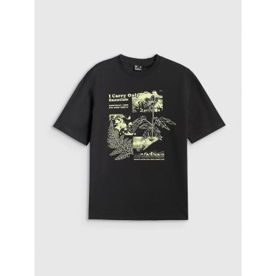5. T-shirt loose z nadrukiem damski 4F 4FRSS26TTSHF3705-20S