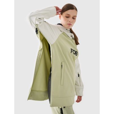 5. Bluza snowboardowa z softshellu membrana 5000 damska 4F 4FWAW24TSOFF289-44S