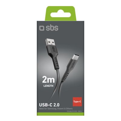 3. Kabel SBS TECABLETC220K USB-A - USB-C 2 m - czarny