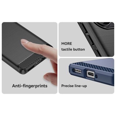 10. Carbon Case etui do Realme 10 Pro+ elastyczny silikonowy karbonowy pokrowiec czarne