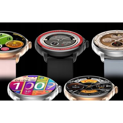 7. Smartwatch Damski Rubicon RNCF35 ROSE GOLD Bransoleta + Pasek Pink