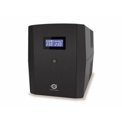 3. Zasilacz awaryjny UPS Conceptronic 1500VA/900W/2xSchuko/3xIEC/USB/RJ45/AVR bk