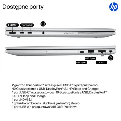41. HP EliteBook 8 G1i Next Gen AI PC Copilot+ PC Intel Core Ultra 5 228V Laptop 35,6 cm (14") WUXGA 32 GB LPDDR5x-SDRAM 512 GB SSD Wi-Fi 7 (802.11be) Windows 11 Pro Srebrny