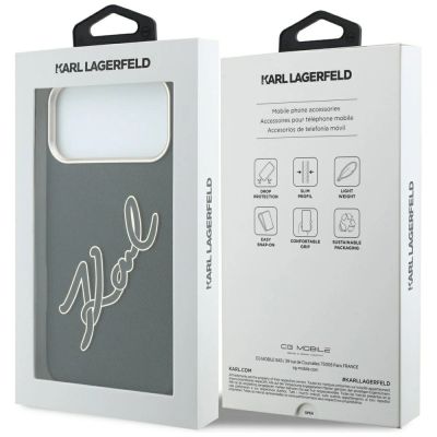 8. Etui Karl Lagerfeld Smooth Big Resin Signature Logo na iPhone 18 Pro Max / 17 Pro Max - czarne