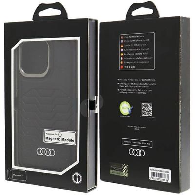 7. Etui Audi Synthetic Leather z MagSafe na iPhone 14 Pro Max - czarne