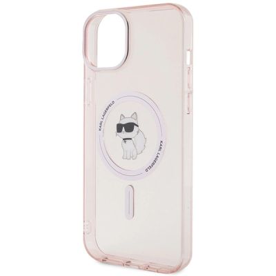 6. Etui Karl Lagerfeld IML Choupette MagSafe na iPhone 15 Plus - różowe