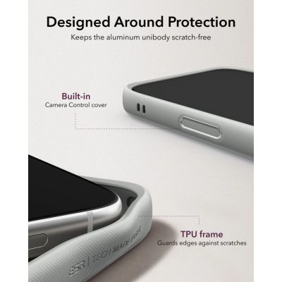 8. Etui ESR Leather Kickstand MagSafe na iPhone 18 Pro Max / 17 Pro Max - szare
