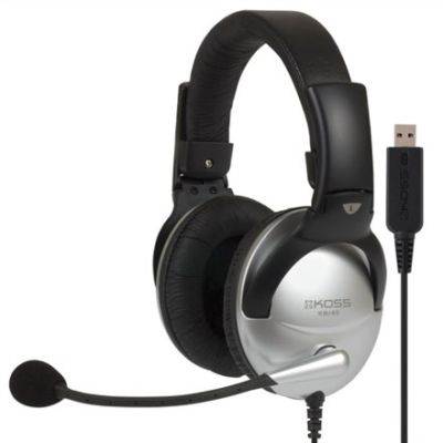 3. Koss SB45 USB Zestaw słuchawkowy Przewodowa Opaska na głowę Biuro/centrum telefoniczne Czarny, Srebrny