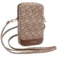 3. Torebka Guess Zip GCube Bottom Stripe na telefon - brązowa