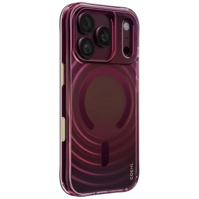 Etui UNIQ Coehl Vela Magnetic Charging na iPhone 18 Pro / 17 Pro - bordowe