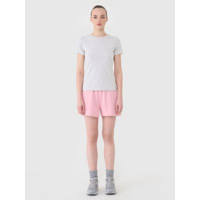 3. T-shirt slim gładki damski 4F 4FWMM00TTSHF2673-27M