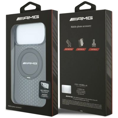8. Etui Mercedes AMG IML Double Layer Urban Line with Ring Stand MagSafe na iPhone 18 Pro Max / 17 Pro Max - czarne