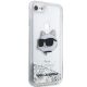 4. Etui Karl Lagerfeld Glitter Choupette Head na iPhone 7 / 8 / SE 2020 / SE 2022 - srebrne