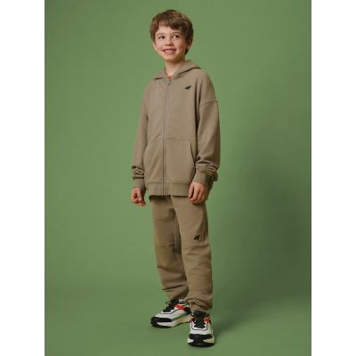 3. Bluza dresowa loose z kapturem chłopięca 4F 4FJRSS26TSWSM3051-83S
