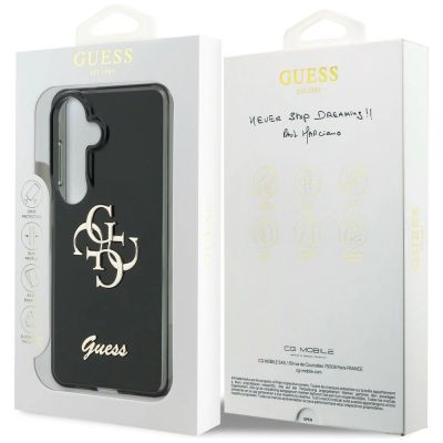 8. Etui Guess IML Big Metal 4G Script na Samsung Galaxy S26 - czarne