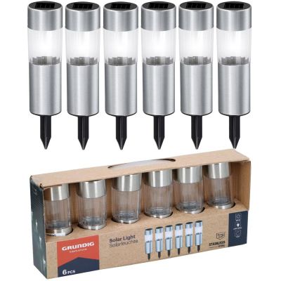 19. LAMPA SOLARNA 4,5X15CM INOX 6SZT GRUNDIG
