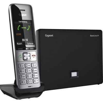 3. Gigaset BasicLine IP + COMFORT 500HX Telefon w systemie DECT Nazwa i identyfikacja dzwoniącego Czarny, Srebrny