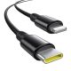 5. Ładowarka samochodowa Baseus Circular 60W USB-A + USB-C z wbudowanym kablem Lightning + USB-C 1,4 m - czarna