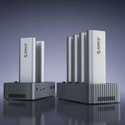4. Stacja dokująca Orico IT48N-C na 4 dyski z funkcją klonowania M.2 NVME - szara