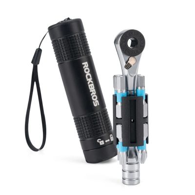 6. Multitool rowerowy Rockbros TG-8601 grzechotka S2 cylindryczna obudowa - czarny