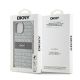 8. Etui DKNY Leather Mono Stripe & Metal Logo na iPhone 15 / 14 / 13 - beżowe