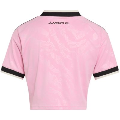 3. Koszulka damska adidas Juventus 26/27 Away Cropped Jersey różowo-czarna KB8842