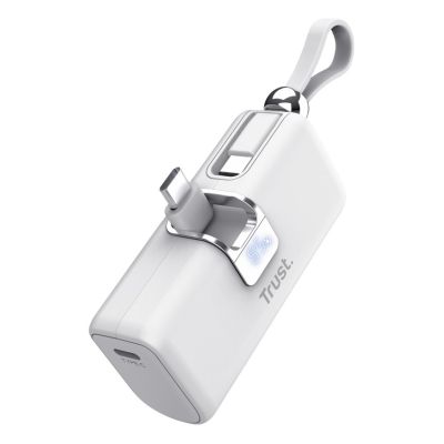 Kieszonkowy powerbank TRUST Pacto 5000 mAh biały
