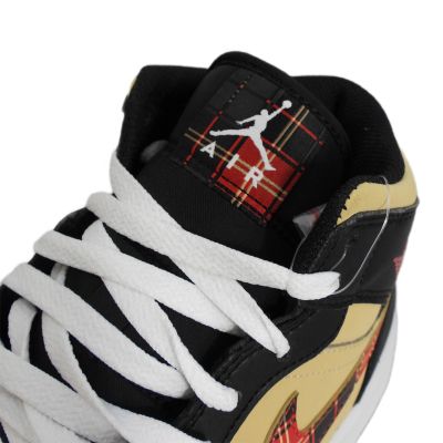 4. Buty sportowe oryginalne Air Jordan 1 Mid Tartan Swoosh Men's - DZ5329-001