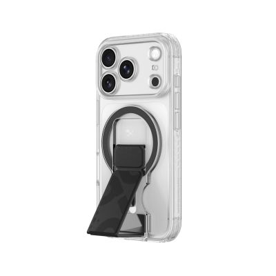 4. Etui AMAZINGTHING Titan Pro Lens Stand Set na iPhone 18 Pro z uchwytem magnetycznym i podstawką kompatybilne z MagSafe - przezroczyste