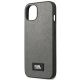 6. Etui Karl Lagerfeld Saffiano Plaque na iPhone 13 mini - srebrne