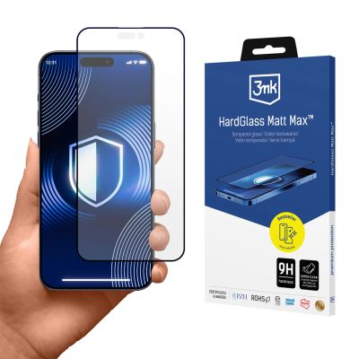 Matowe szkło hartowane 3mk HardGlass Matt Max na iPhone 18 Pro