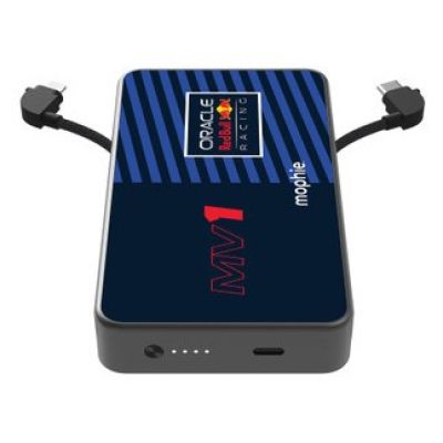 4. Powerbank Mophie Powerstation Plus 10K Red Bull Racing MV1 - powerbank 10000mAh, zintegrowany kabel USB-C oraz lightning (1x port USB-C)