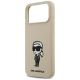 6. Etui Karl Lagerfeld Silicone Karl Sketch & Logo MagSafe na iPhone 17 Pro Max - brązowe