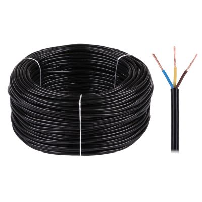 Kabel elektryczny OMY 3x0,75 300/300V czarny