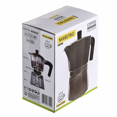 8. Kawiarka aluminiowa (6 filiżanek; 300 ml) MR-1666-6-BROWN MAESTRO